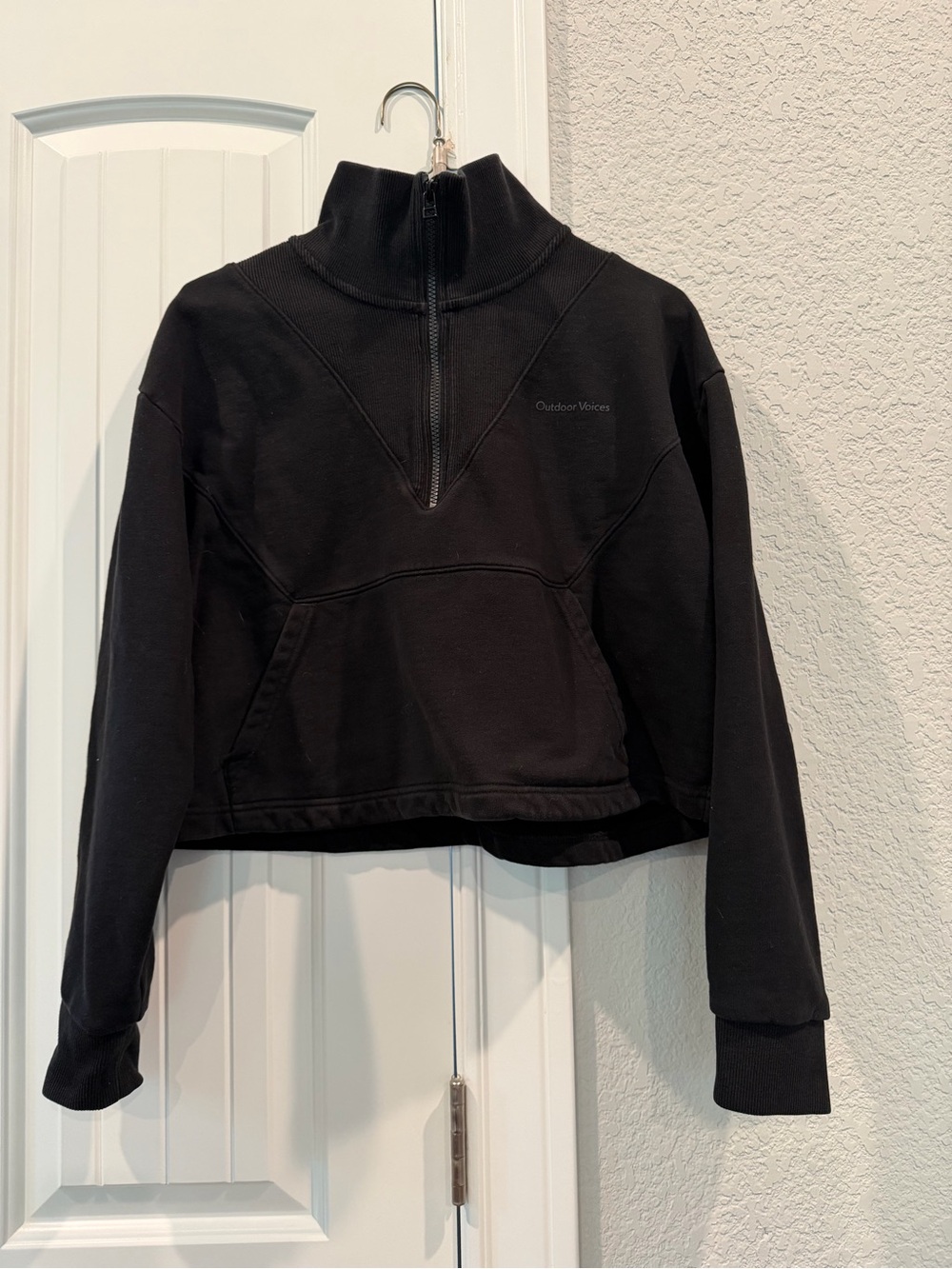 Outdoor Voices Black Half-Zip Pullover Jacket